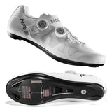 ROCKBROS Fahrradschuhe – SPD-SL & Look KEO kompatibel Drehverschluss & ergonomisch-Weiß