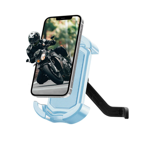 ROCKBROS Handyhalterung Fahrrad Handyhalter Motorrad 360° Drehbar für 4,7-7,0 Zoll-Blau