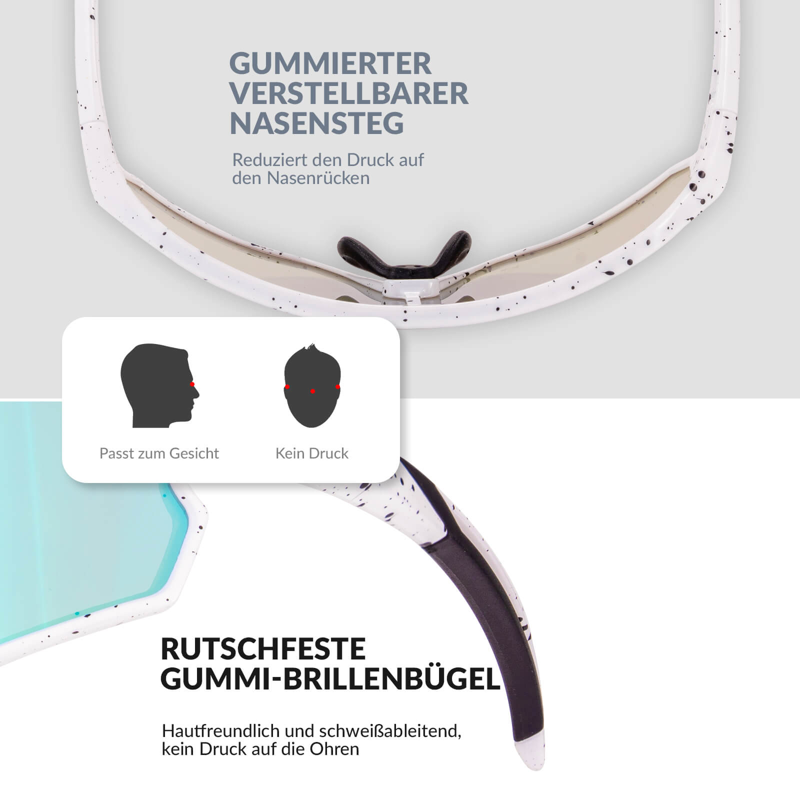 ROCKBROS Kinder Fahrradbrille UV400-Schutz Polarisierte Sonnenbrille - ROCKBROS-EU