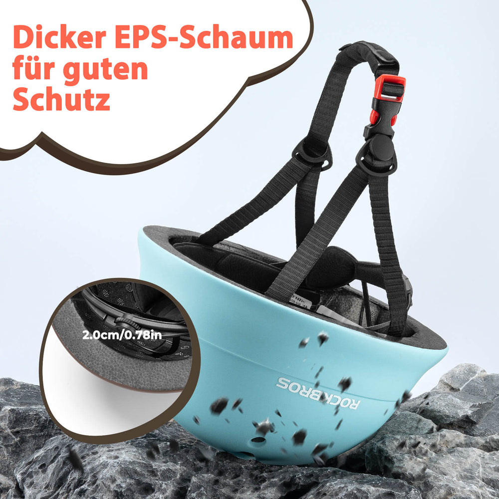 ROCKBROS Kinderhelm Fahrradhelm 48-52cm 2-5 Jahre für Scooter Fahrrad-Blau