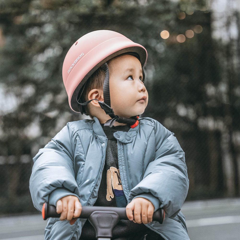 ROCKBROS Kinderhelm Fahrradhelm 48-52cm 2-5 Jahre für Scooter Fahrrad-Rosa