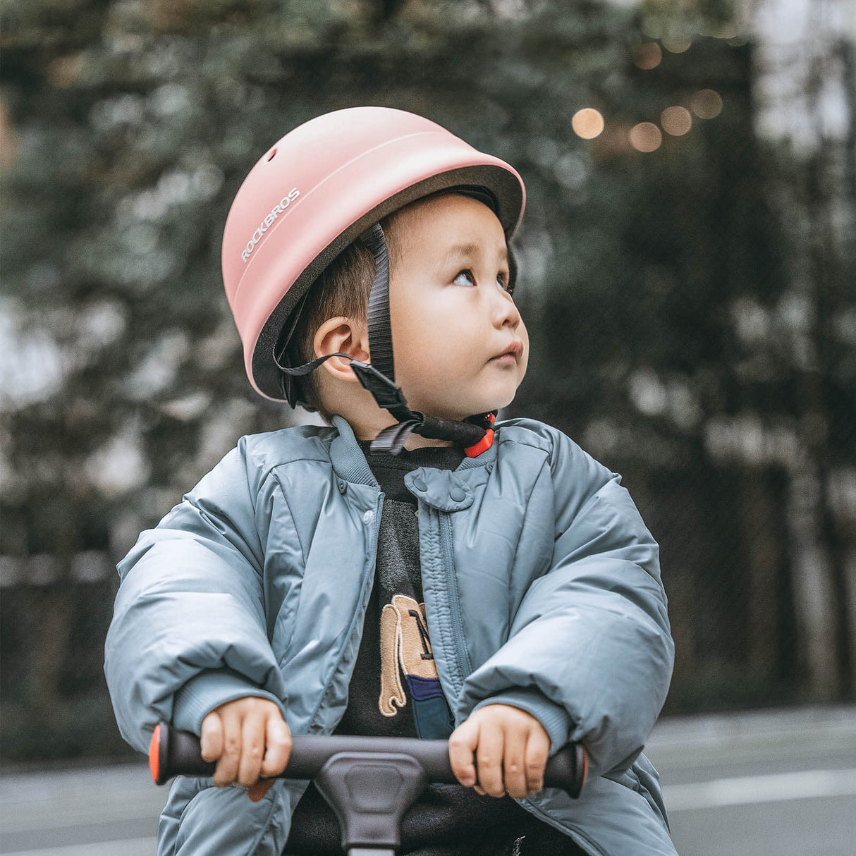 ROCKBROS Kinderhelm Fahrradhelm 48-52cm 2-5 Jahre für Scooter Fahrrad-Rosa