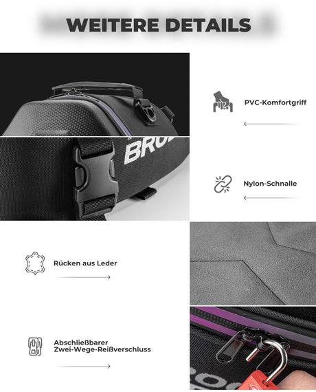 ROCKBROS Motorrad Hecktasche Gepäcktasche 12,5L für Rücksitz