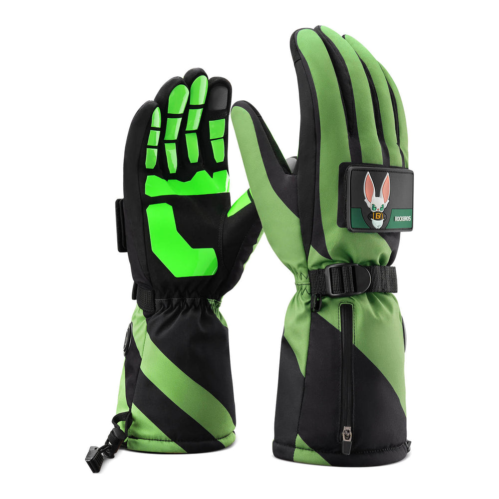 ROCKBROS Winter Beheizte Fahrradhandschuhe Handschuhe 3 Heizstufen M-XL