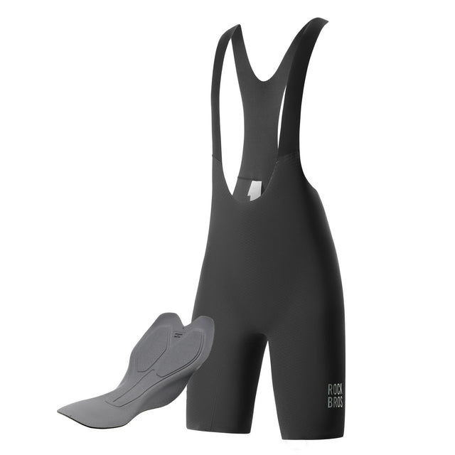 Herren Radhose Kurz – Gepolstert mit Trägern, Reflektoren