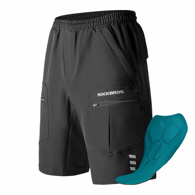 Radlerhose Herren – Gepolsterte Fahrradhose mit 4D‑Sitzpolster, abnehmbare kurze Hose