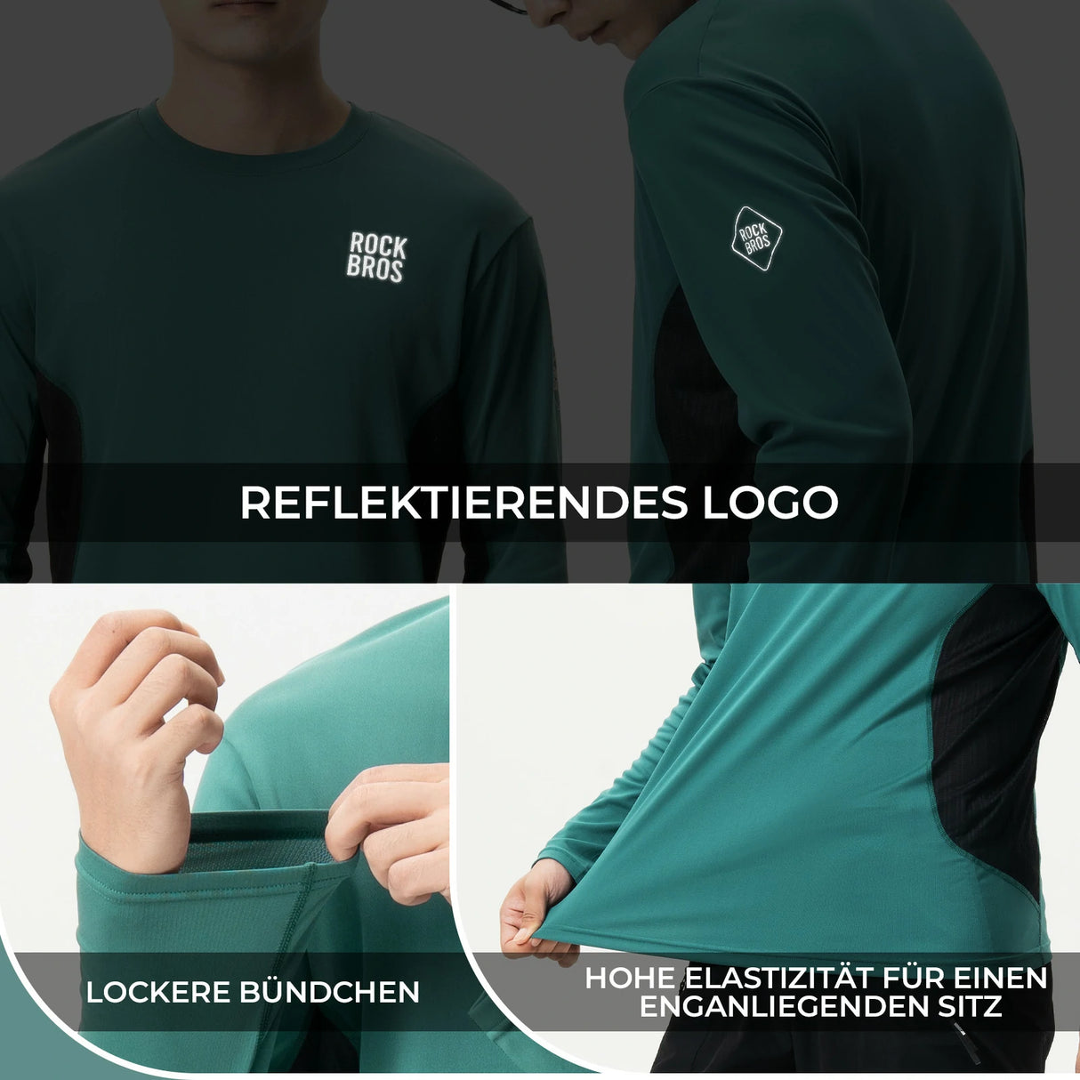 Radtrikot Fahrradtrikot Langarm Herren – Atmungsaktiv & schnelltrocknend