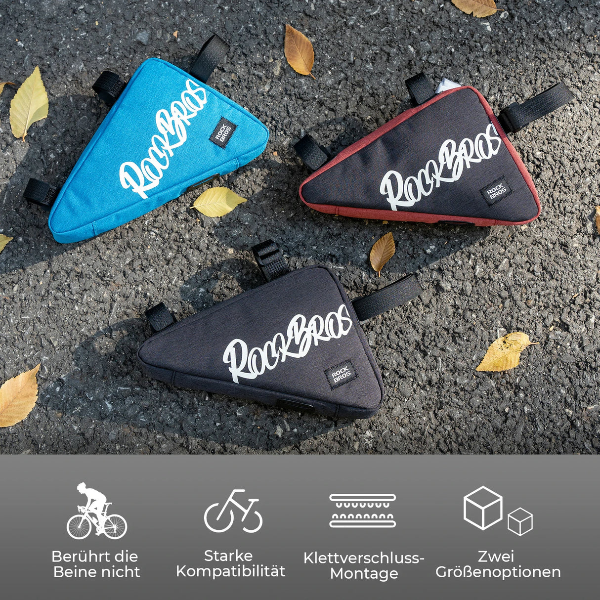 Fahrrad‑Rahmentasche – Dreieckstasche 0,8‑1,4 L
