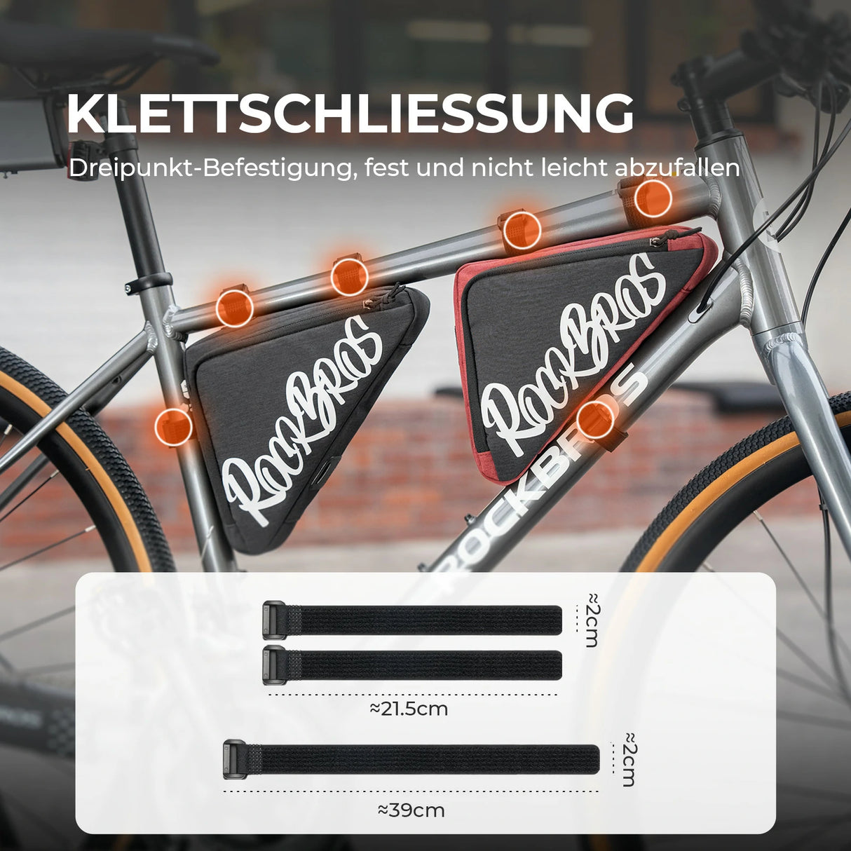 Fahrrad‑Rahmentasche – Dreieckstasche 0,8‑1,4 L
