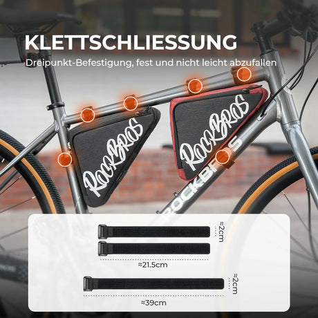 Fahrrad‑Rahmentasche – Dreieckstasche 0,8‑1,4 L