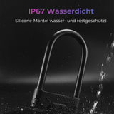 Fingerabdruck-Bügelschloss – IP6 Wasserdicht, Bluetooth & USB-Aufladung