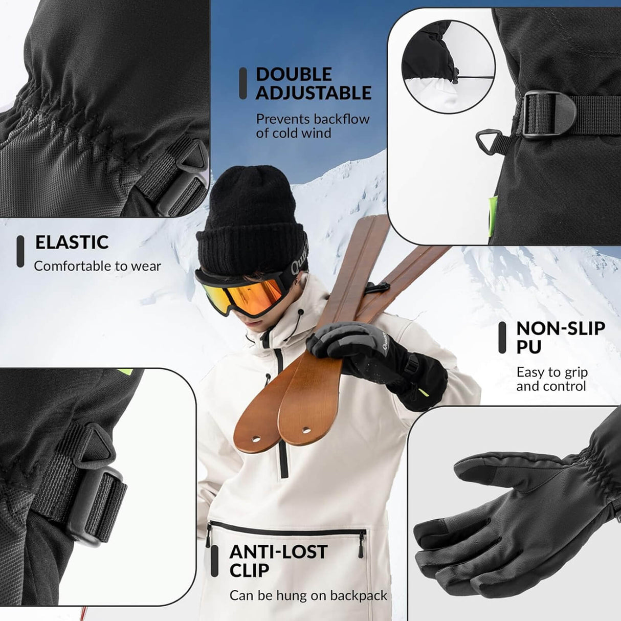Qunature Skihandschuhe wasserdicht - ROCKBROS-EU