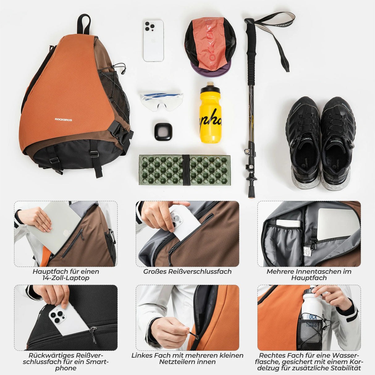 Sling Bag Groß – Crossbody‑Tasche mit Magnetverschluss