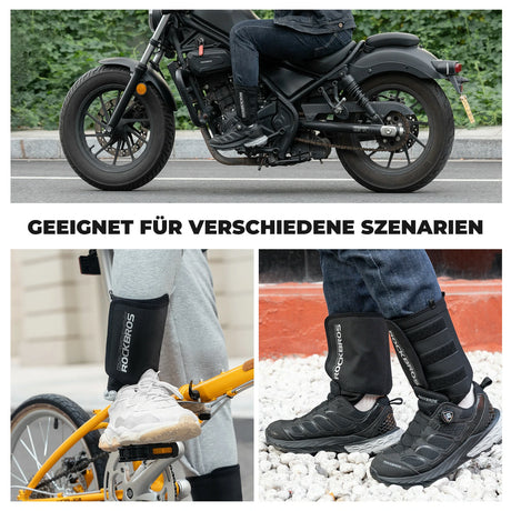 Zehenwärmer Wiederverwendbar, Winddichte Beinschutz Winter Zehenwärmer mit Knöchelschutz