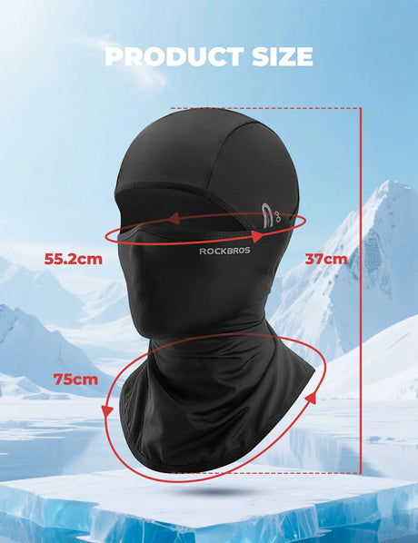 ROCKBROS Sturmhaube UV-Schutz atmungsaktiv schnelltrocknend Fahrradmaske