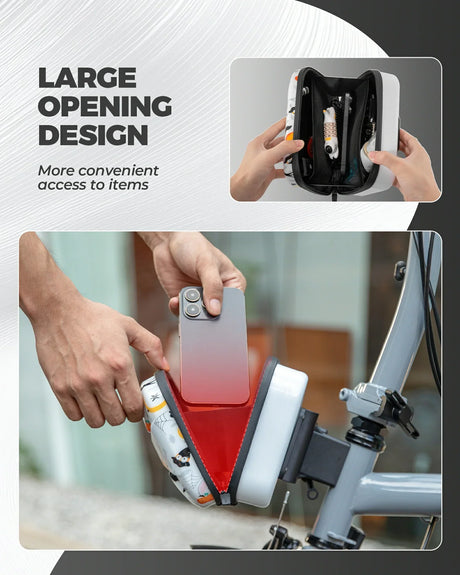 ROCKBROS Fahrrad-Lenkertasche, wasserdichte Hartschale, für Faltrad