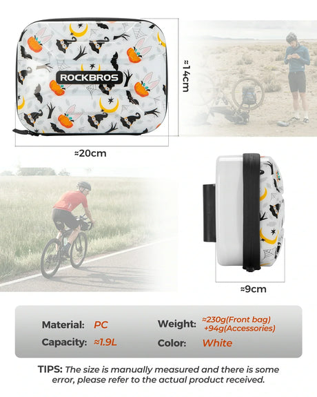 ROCKBROS Fahrrad-Lenkertasche, wasserdichte Hartschale, für Faltrad