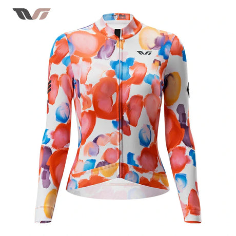 TVI Damen-Radwäsche aus Fleece mit Langarm – Warmes Radsporttrikot-Orange - ROCKBROS-EU