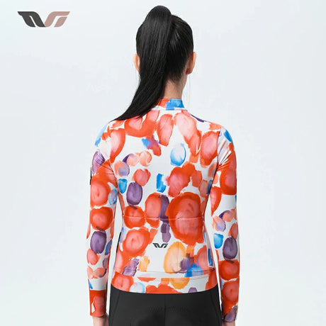 TVI Damen-Radwäsche aus Fleece mit Langarm – Warmes Radsporttrikot-Orange - ROCKBROS-EU