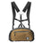 khaki qunature backpack with ergonomic y-shaped shoulder strap system