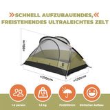 1-2 personen trekkingzelt mit schnellaufbau und wasserdichtem material