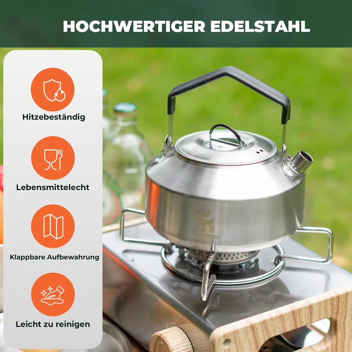 hochwertiger lebensmittelechter edelstahl