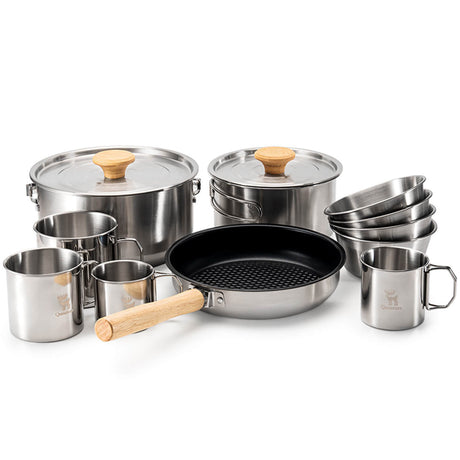 edelstahl camping geschirr set