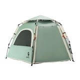 mintgrünes automatik campingzelt