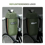 road-to-sky nachhaltige 0,8l fahrrad-wasserflaschentasche aus tyvek® und recycelten reifen