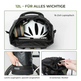 road-to-sky 12l roll-top gepäckträgertasche aus tyvek® und recycelten reifen