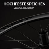 ROCKBROS 700C Carbon Laufradsatz 38mm Scheibenbremse Steckachse Laufrad Set für Rennrad - ROCKBROS-EU