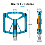 ROCKBROS Alu Fahrradpedale 9/16 Zoll mit zwei PVC Reflektoren - ROCKBROS-EU