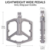 ROCKBROS Aluminium Platform Pedale 9/16 Zoll für MTB E-Bike Stadtrad - ROCKBROS-EU