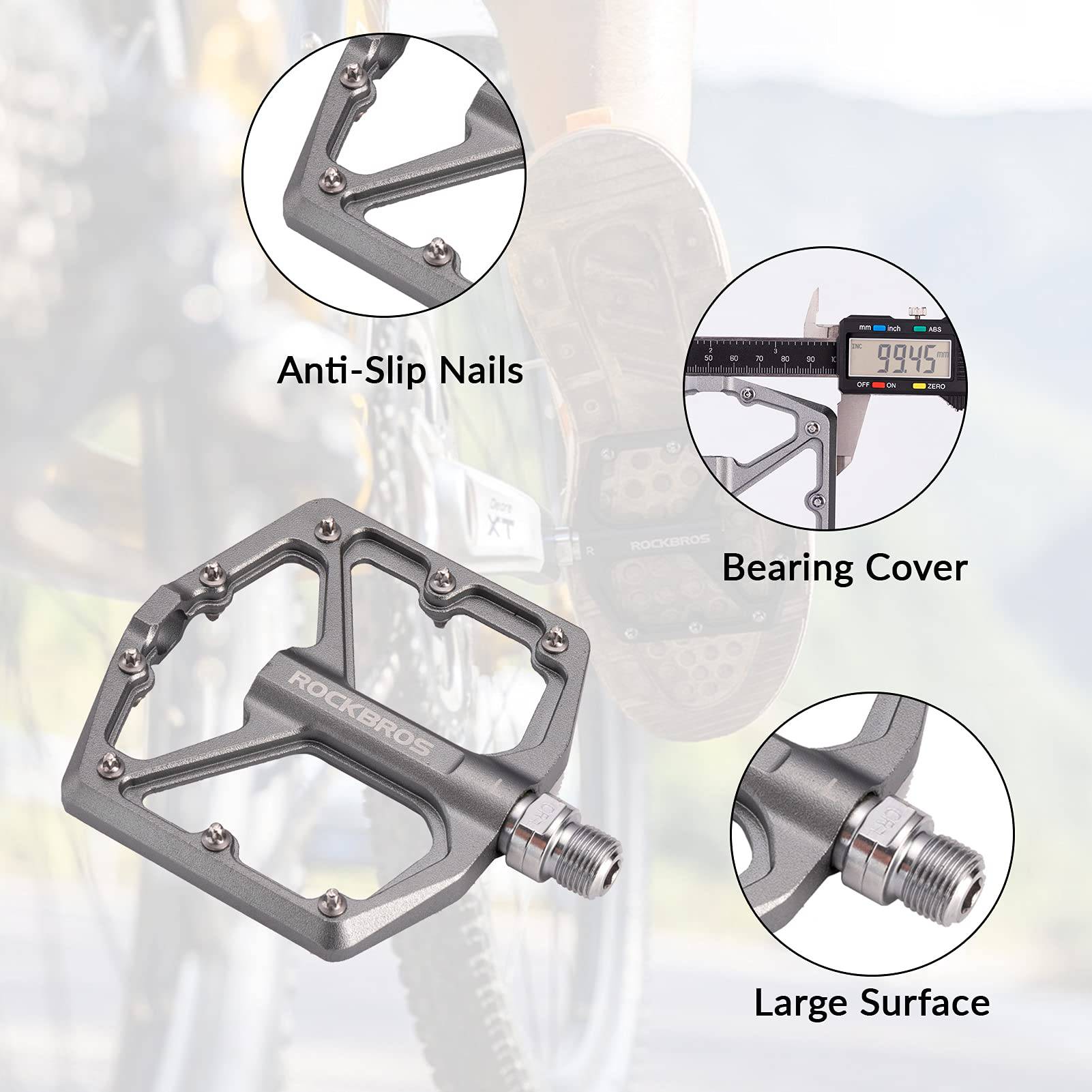 ROCKBROS Aluminium Platform Pedale 9/16 Zoll für MTB E-Bike Stadtrad - ROCKBROS-EU