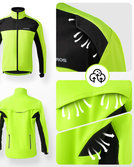 ROCKBROS Fahrrad Jacke & Hose Frühling Fahrradanzug Leuchtendes Grün - ROCKBROS-EU