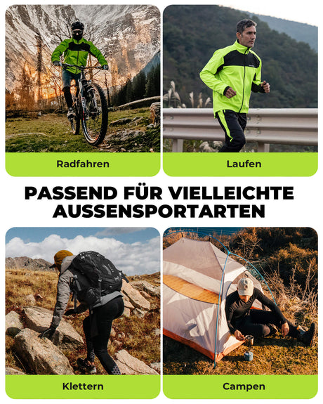 ROCKBROS Fahrrad Jacke & Hose Frühling Fahrradanzug Leuchtendes Grün - ROCKBROS-EU