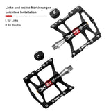 ROCKBROS Fahrrad Pedale 9/16 für MTB/BMX/Rennrad 4 Sealed Bearings - ROCKBROS-EU