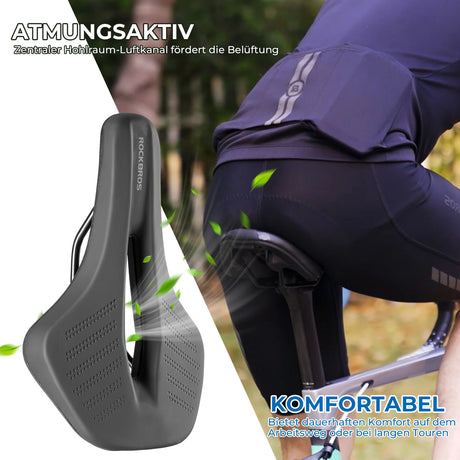 ROCKBROS Fahrrad Sattel Ergonomischer Stoßdämpfender Fahrradsattel Unisex - ROCKBROS-EU