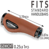 ROCKBROS Fahrradgriffe Ledergriffe für Lenker mit 22,2 mm Durchmesser - ROCKBROS-EU