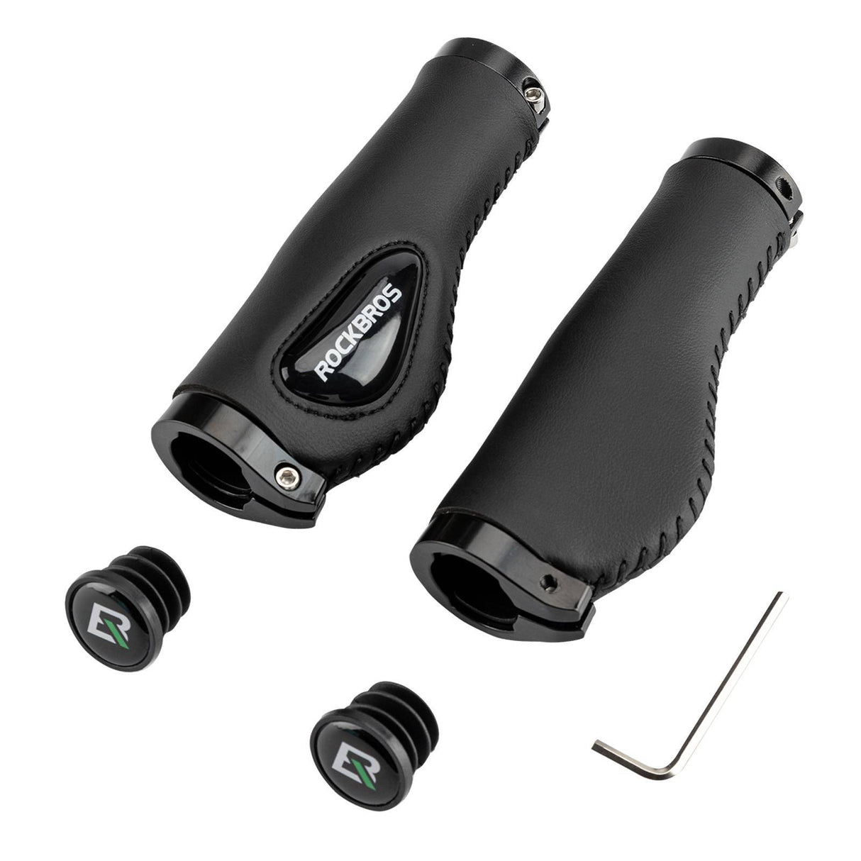 ROCKBROS Fahrradgriffe Ledergriffe für Lenker mit 22,2 mm Durchmesser - ROCKBROS-EU
