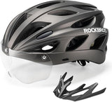 ROCKBROS Fahrradhelm mit integrierter abnehmbarer Magnetbrillen & Visier - ROCKBROS-EU