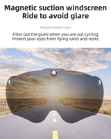 ROCKBROS Fahrradhelm mit integrierter abnehmbarer Magnetbrillen & Visier - ROCKBROS-EU