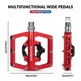 ROCKBROS Fahrradpedale Alu 2 in 1 SPD Pedale für MTB Rennrad Stadtrad - ROCKBROS-EU