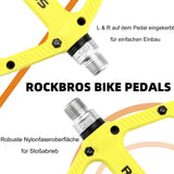 ROCKBROS Fahrradpedale Nylon Flat Pedale 9/16 Zoll mit 3 Bearing - ROCKBROS-EU