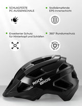 ROCKBROS Kinder-Fahrradhelm mit abnehmbarem Visier
