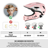 rockbros cartoon integral kinderhelm, 2-in-1 mit einem klick abnehmbarem kinnschutz