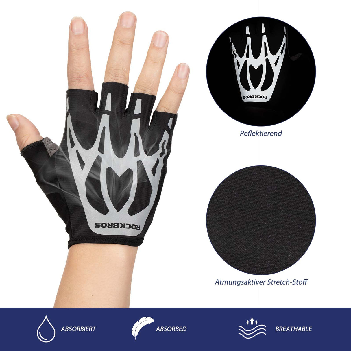 ROCKBROS Radsport Touchscreen Fingerlose Handschuhe Frühling - ROCKBROS-EU