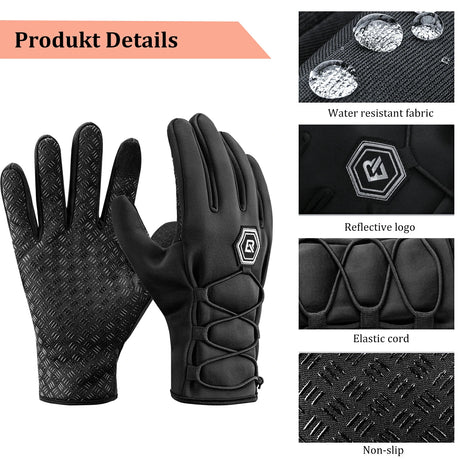 ROCKBROS Winter-Fahrradhandschuhe mit Touchscreen-Funktion