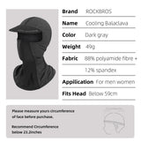 ROCKBROS ROCKBROS Kominiarka z daszkiem pod kask Ochrona UV Szybkie suche lato do jazdy na rowerze W?dkowanie Sporty na ?wie?ym powietrzu, Unisex Kominiarki