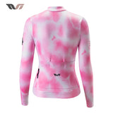 TVI Damen-Radwäsche aus Fleece mit Langarm – Warmes Radsporttrikot-Rosa - ROCKBROS-EU